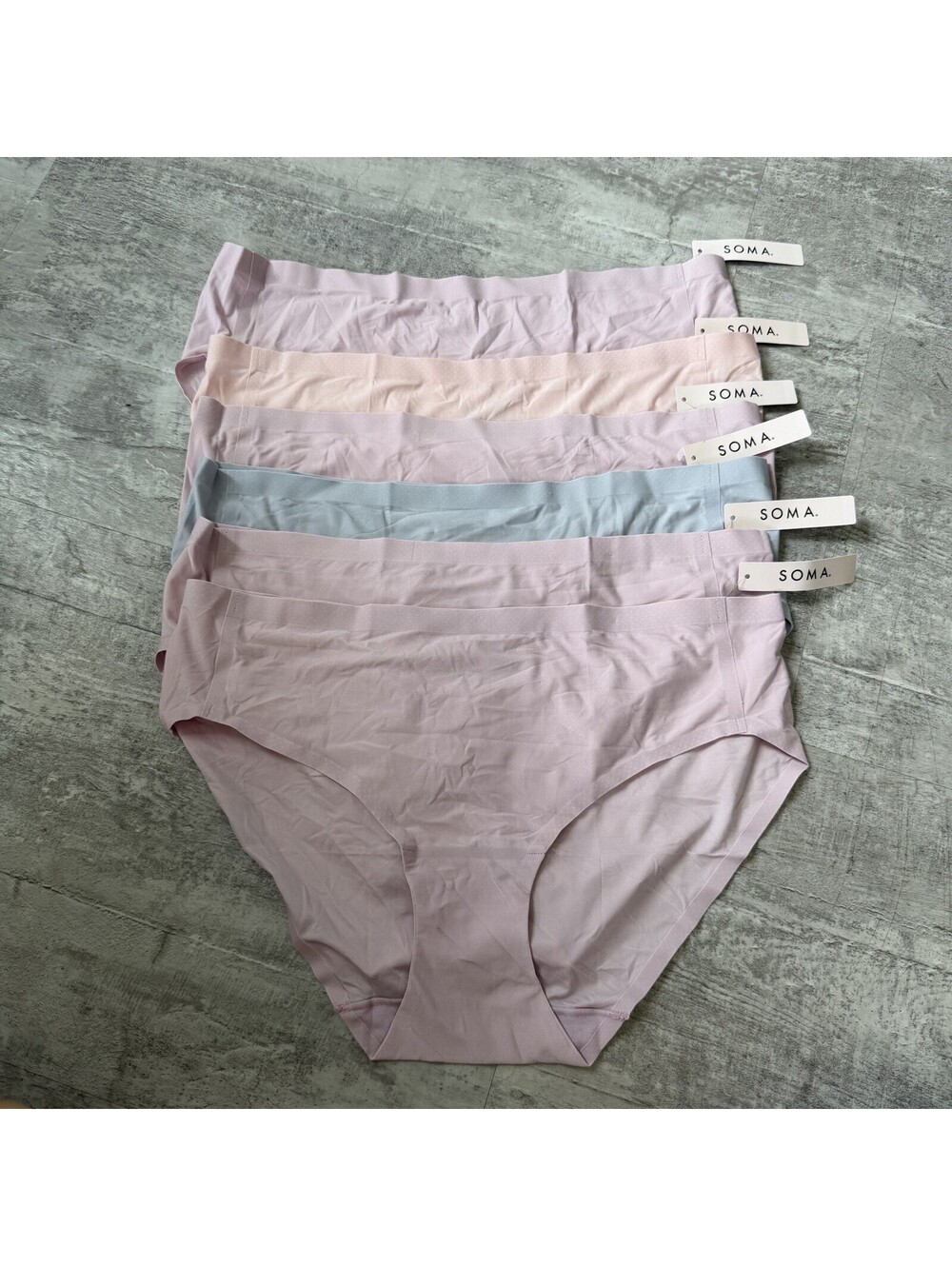 Soma Enbliss Soft Stretch Modern Brief Panties Size XL 6 Pack NWT